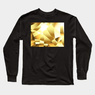 Golden Polygonal Background Long Sleeve T-Shirt